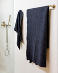 Dark gray waffle towel set (3 pcs)