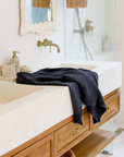 Dark gray waffle towel set (3 pcs)
