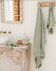 Pistachio waffle towel set (3 pcs)