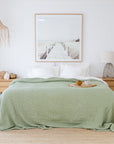 Pistachio waffle blanket