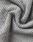 Waffle face towel in Light gray