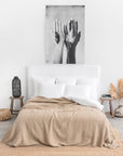 Beige waffle blanket