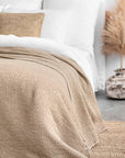 Beige waffle blanket