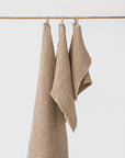 Beige waffle towel set (3 pcs)