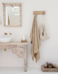 Beige waffle towel set (3 pcs)