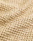 Beige waffle throw