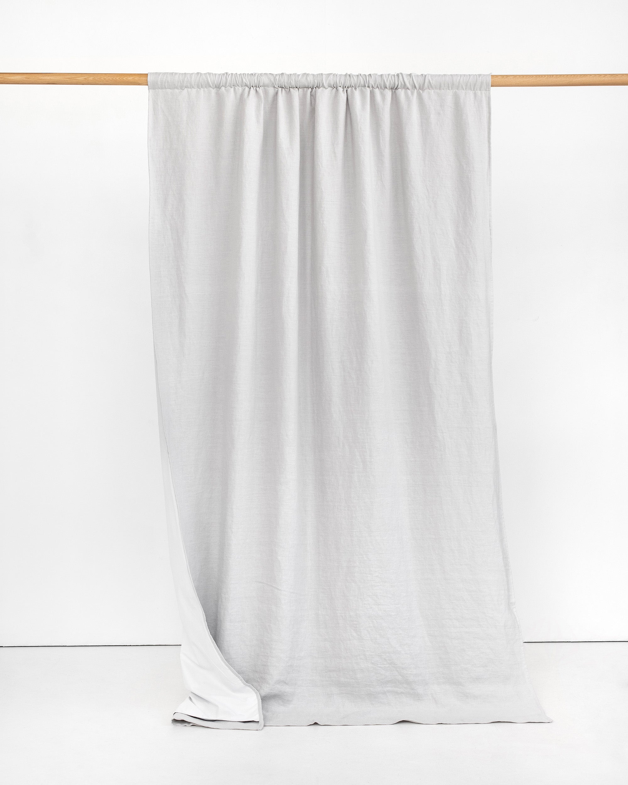 Blackout linen curtain panel (1 pcs) in Light gray