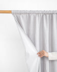 Blackout linen curtain panel (1 pcs) in Light gray