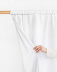 Blackout linen curtain panel (1 pcs) in White
