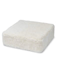 Short Wool Curly Sheepskin Pouf