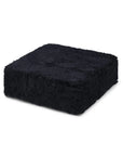 Short Wool Curly Sheepskin Pouf