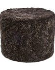 Short Wool Curly Sheepskin Pouf