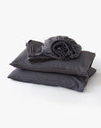 Charcoal gray linen sheet set (4 pcs)