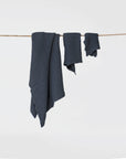 Dark gray waffle towel set (3 pcs)