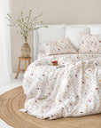 Meadow print linen duvet cover