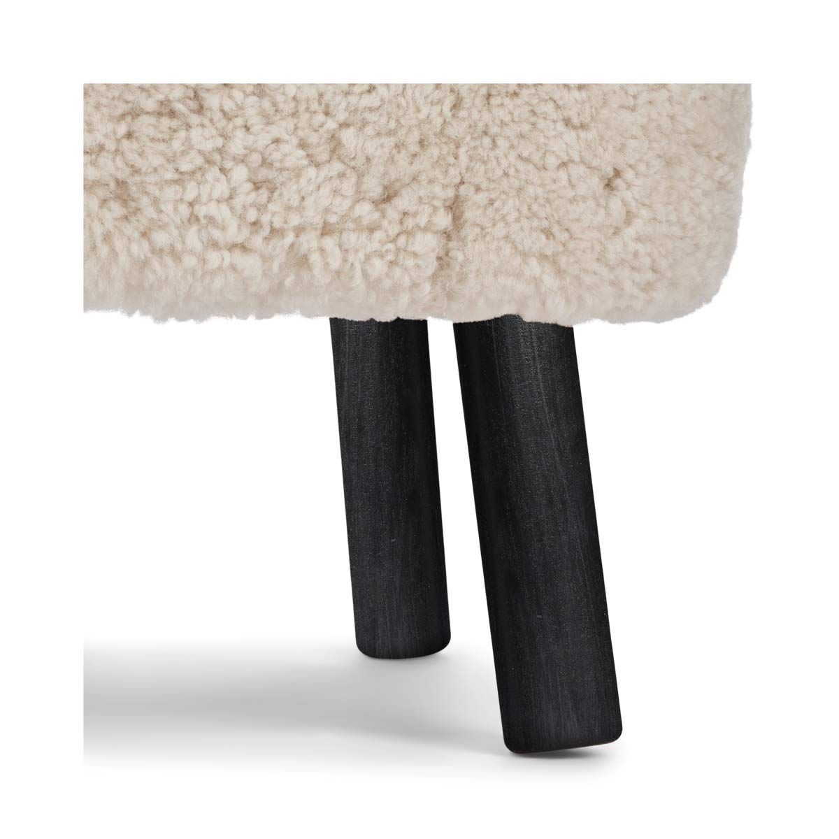Emily Foot Rest Stool | Short Wool