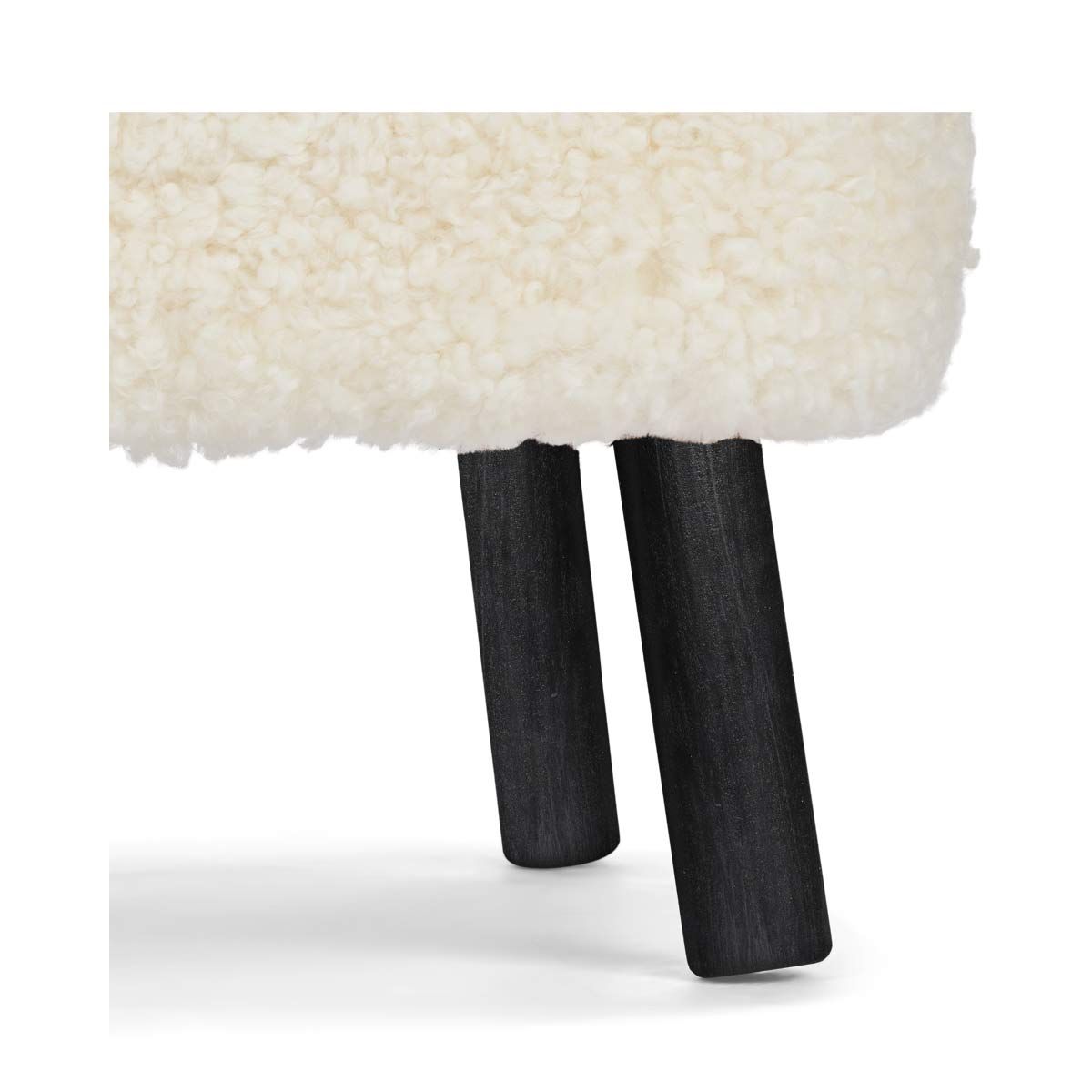 Emily Foot Rest Stool | Short Wool
