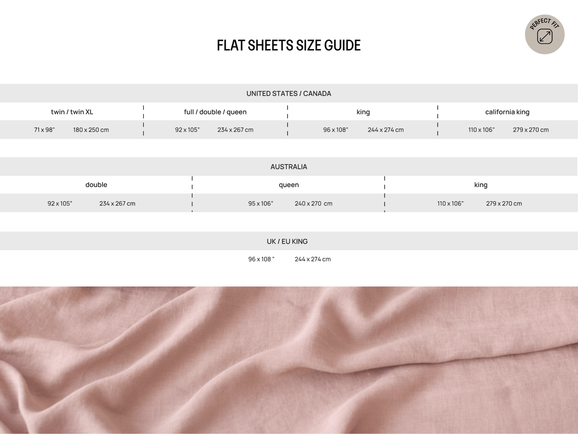 White linen flat sheet