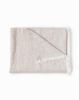 Heavyweight linen throw blanket in Natural melange