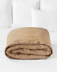 Latte linen duvet cover