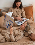 Latte linen duvet cover