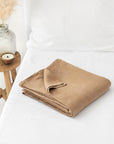 Latte linen flat sheet