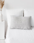 Light gray linen pillowcase