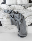 Light gray waffle blanket