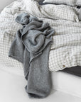 Light gray waffle blanket