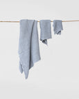 Light gray waffle towel set (3 pcs)