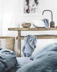 Light gray waffle towel set (3 pcs)