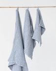 Light gray waffle towel set (3 pcs)