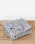 Light gray waffle throw