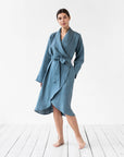 Linen bath robe