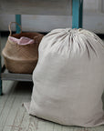 Linen laundry bag