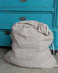 Linen laundry bag