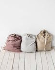 Linen laundry bag