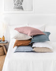 Linen pillow sham