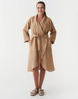 Linen bath robe