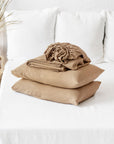 Latte linen sheet set (4 pcs)