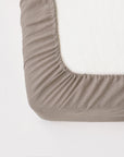 Mocha linen fitted sheet