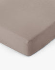 Mocha linen fitted sheet