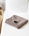 Mocha linen flat sheet