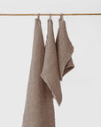 Mocha waffle towel set (3 pcs)