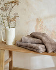 Mocha waffle towel set (3 pcs)