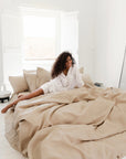 Natural linen duvet cover set (3 pcs)
