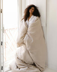 Natural linen duvet cover set (3 pcs)