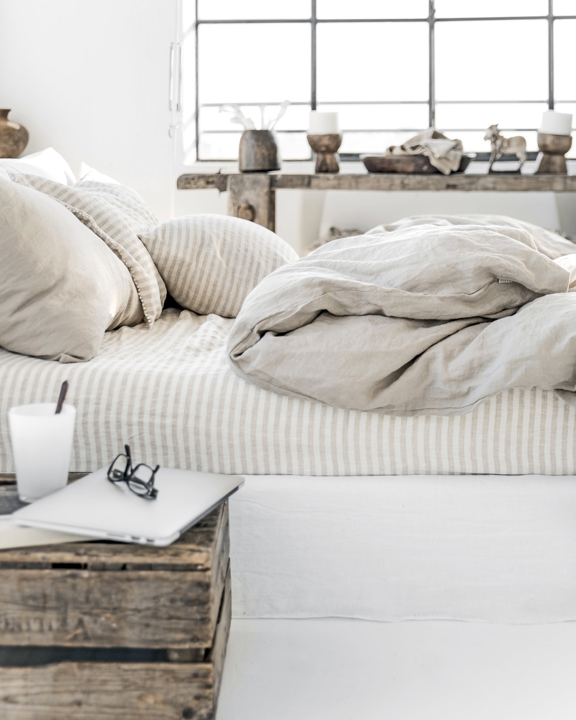 Natural linen duvet cover