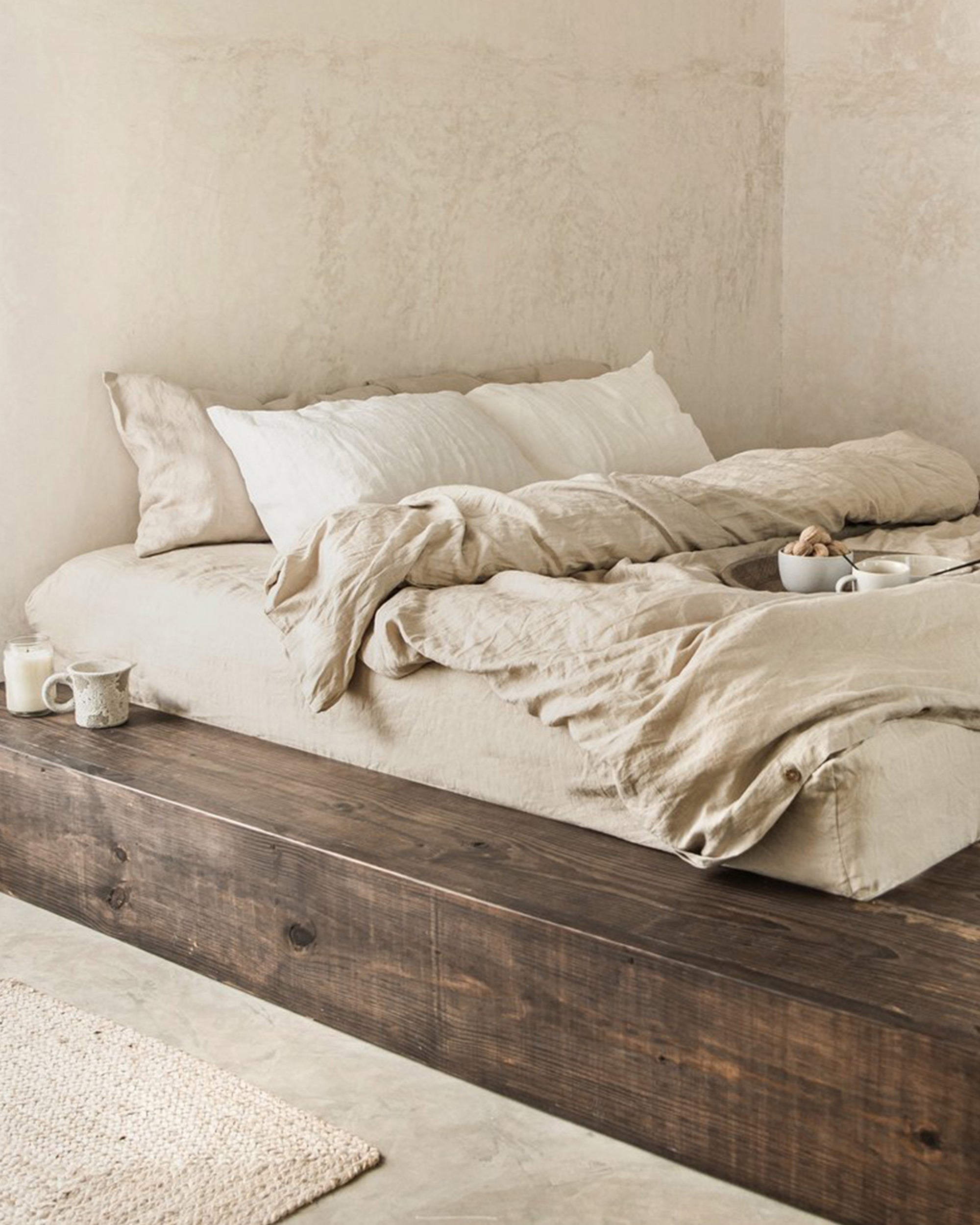 Natural linen duvet cover