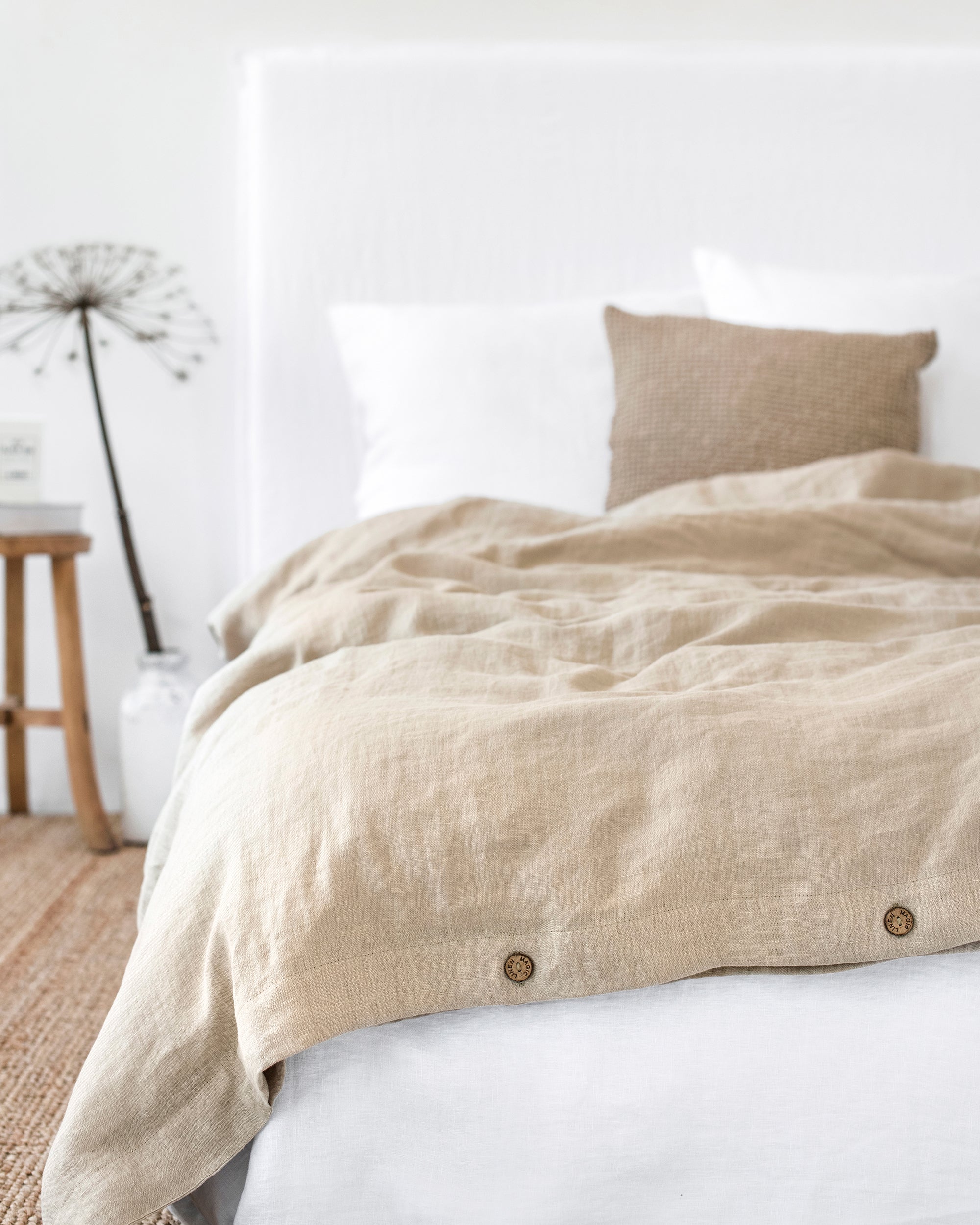 Natural linen duvet cover